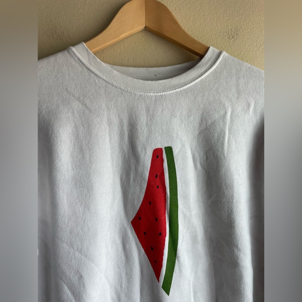 Wear the Peace Women Watermelon Design Crew Neck Sweater Size Medium - Picture 2 of 6